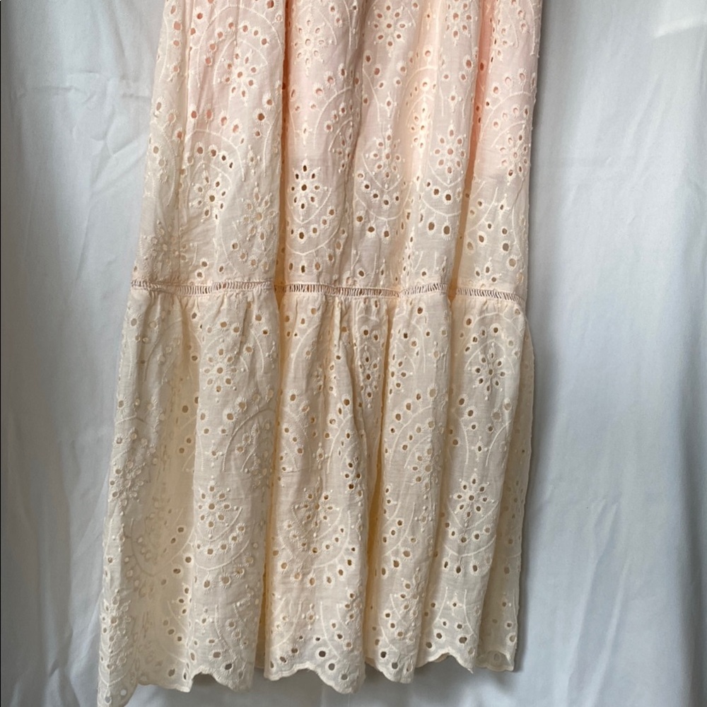 Simplee Blush Peach Eyelet Dress - Picture 7 of 7